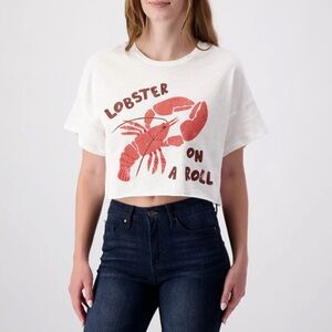 Originality Lobster 🦞 On A Roll Crop Tee